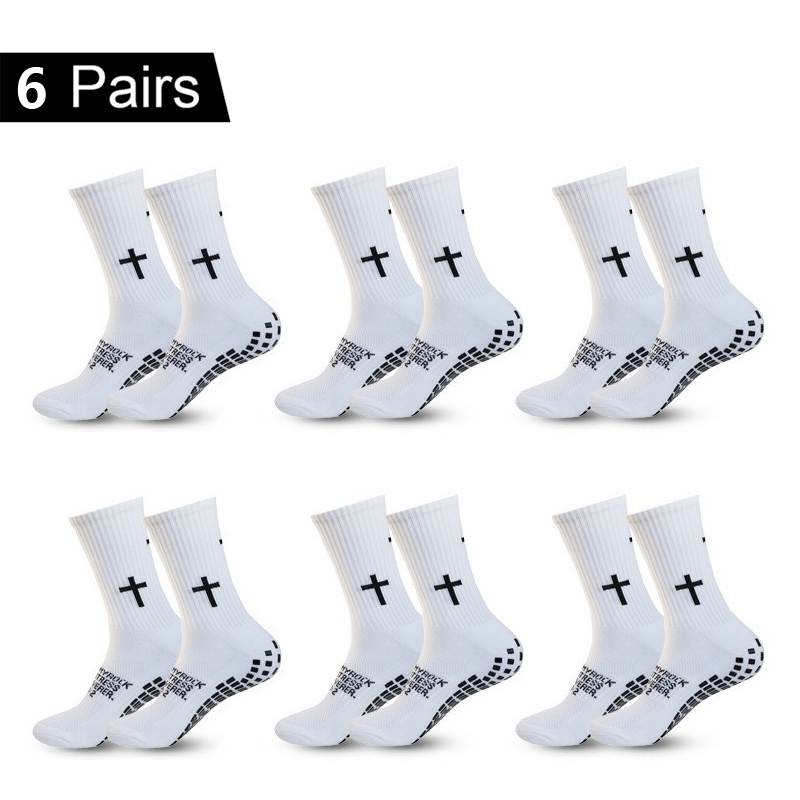 Grip Sock Yoga - 4/5/6 Pairs Anti-slip Football Socks Men
