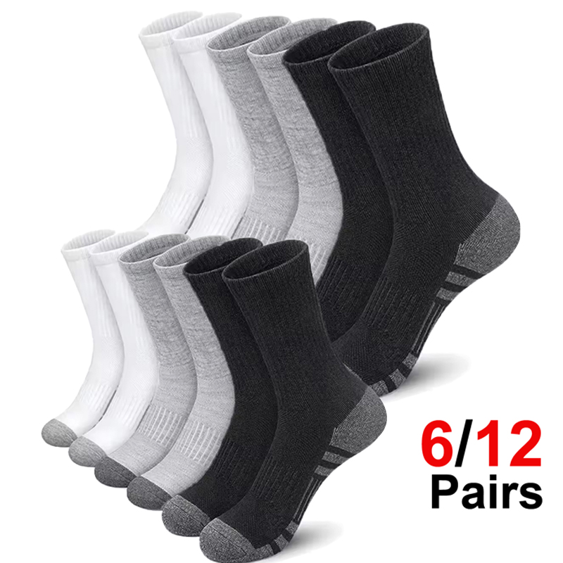Men's 6 Pairs Pack High Perfor - Cotton Crew Sock Pack avaliação e preço