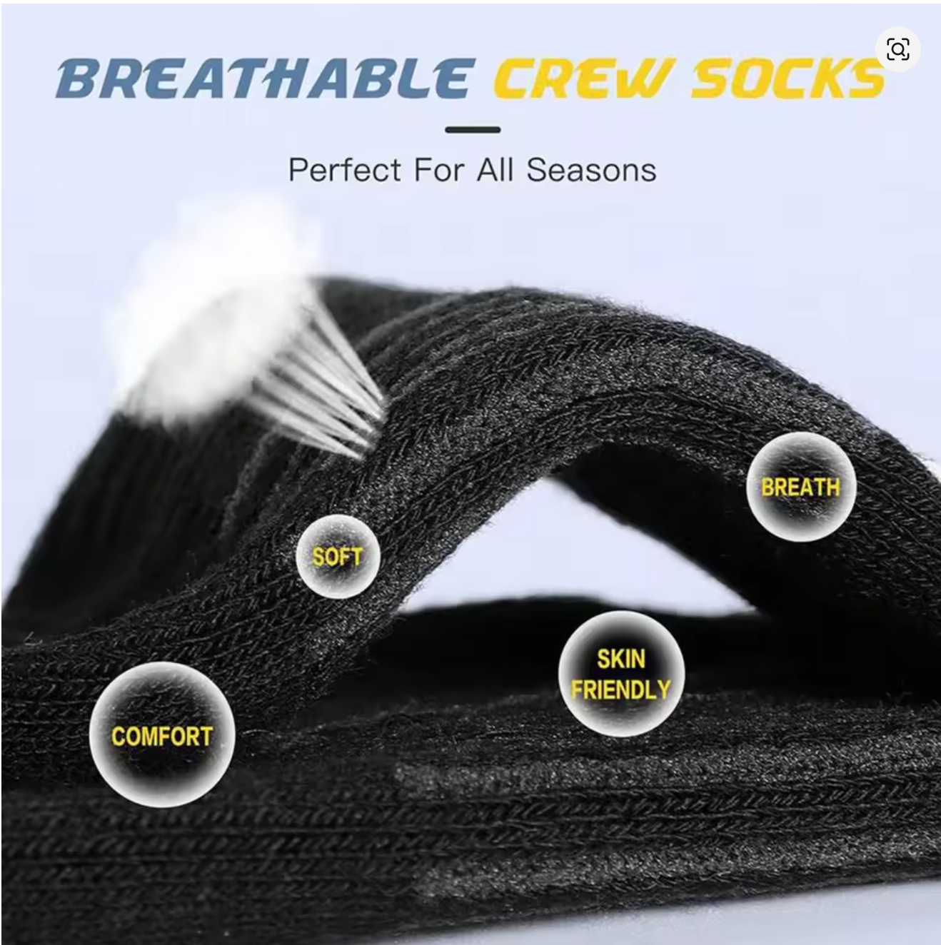 Men's 6 Pairs Pack High Perfor - Cotton Crew Sock Pack avaliação e preço