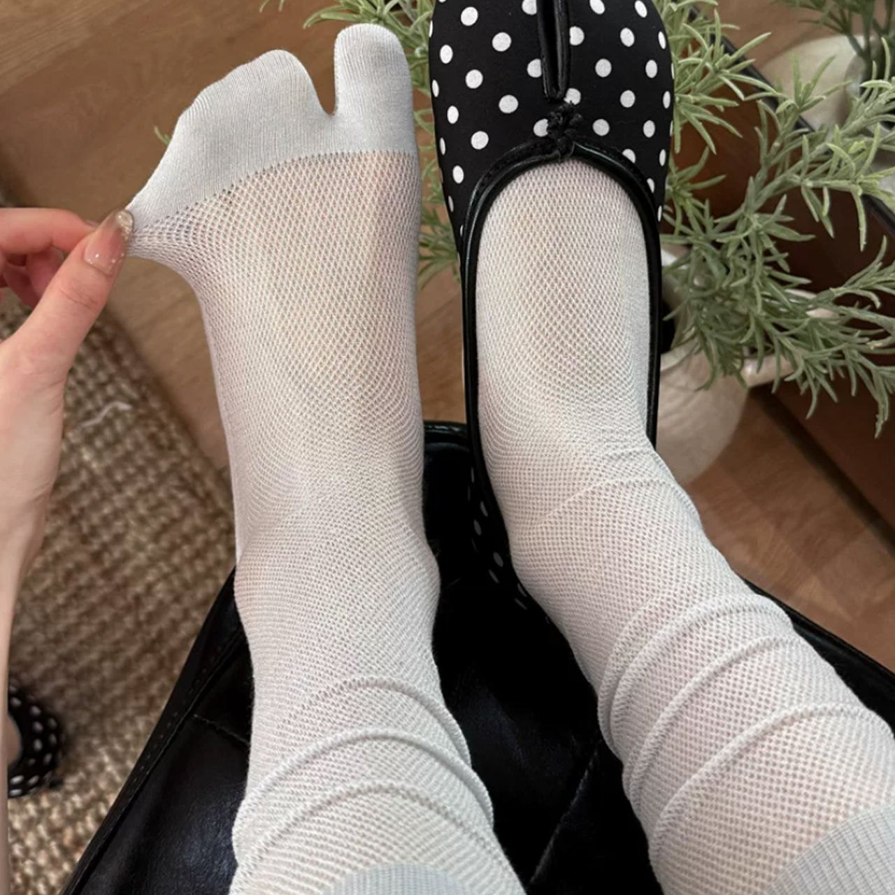 White Split Toe Socks for Wome - Toe Sock Split avaliação e preço