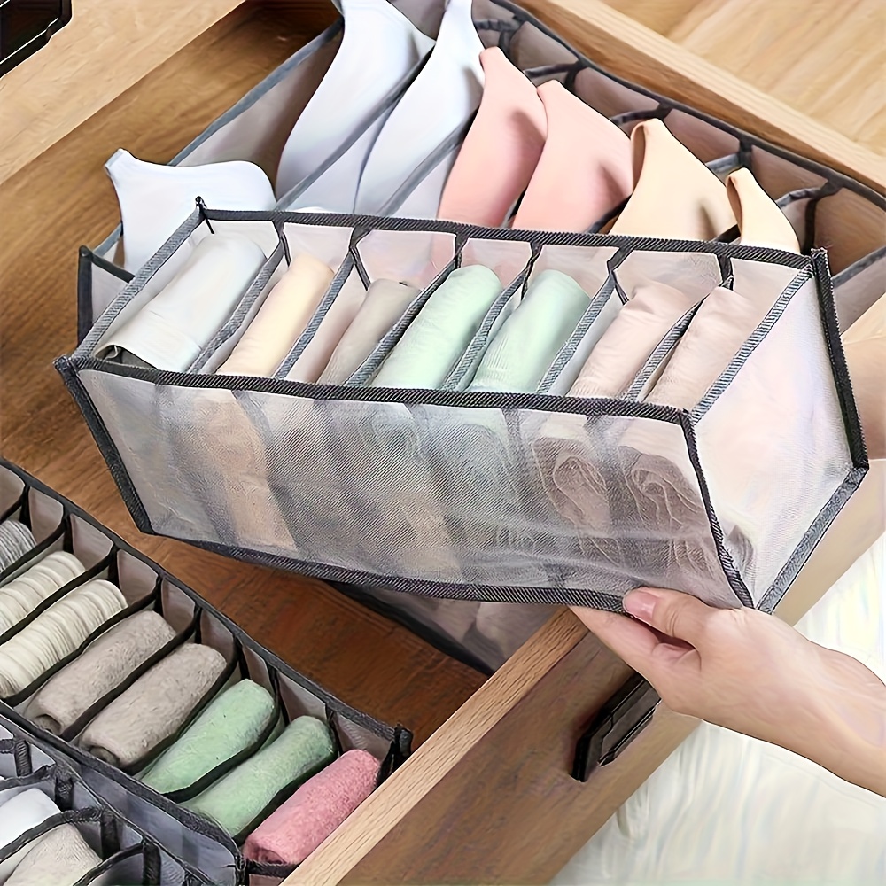 7 Grids Underwear Drawer Organ - Sock Organizer Tray avaliação e preço