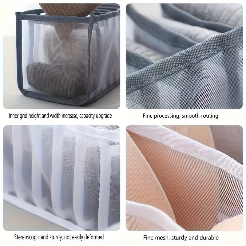 7 Grids Underwear Drawer Organ - Sock Organizer Tray avaliação e preço