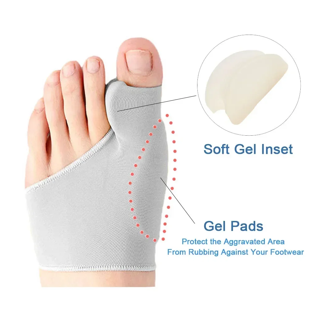 1/2Pair Toe Separator Hallux V - Ankle Brace Sock avaliação e preço