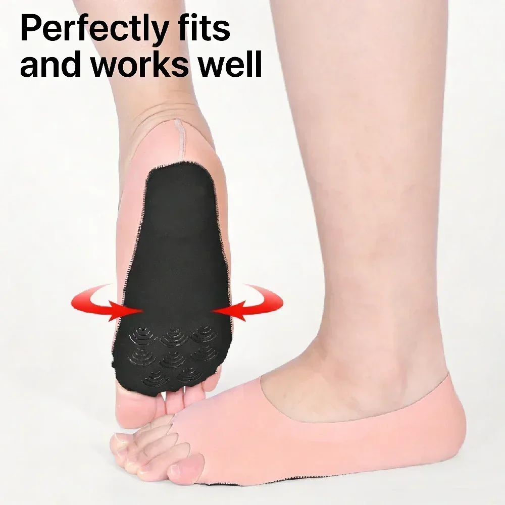 1Pair Toeless Yoga Pilates Soc - Grip Sock Yoga avaliação e preço