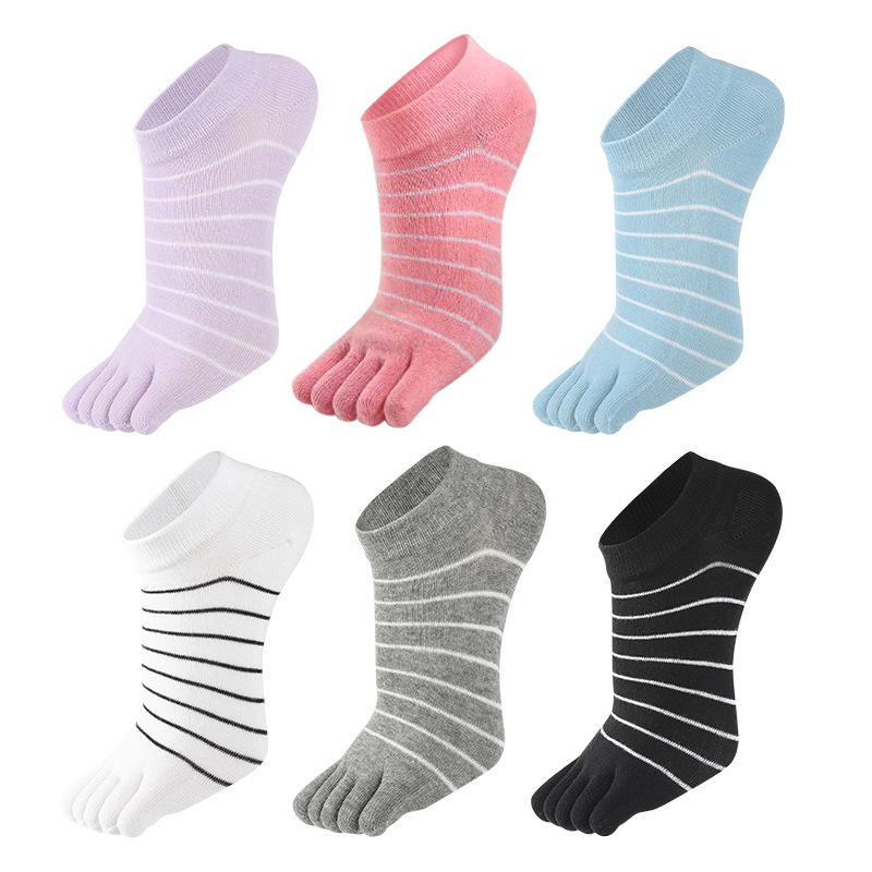 1/5 Pairs Women Striped Five T - Ankle Sock Low Cut avaliação e preço