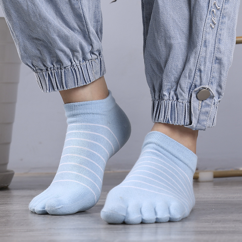 1/5 Pairs Women Striped Five T - Ankle Sock Low Cut avaliação e preço