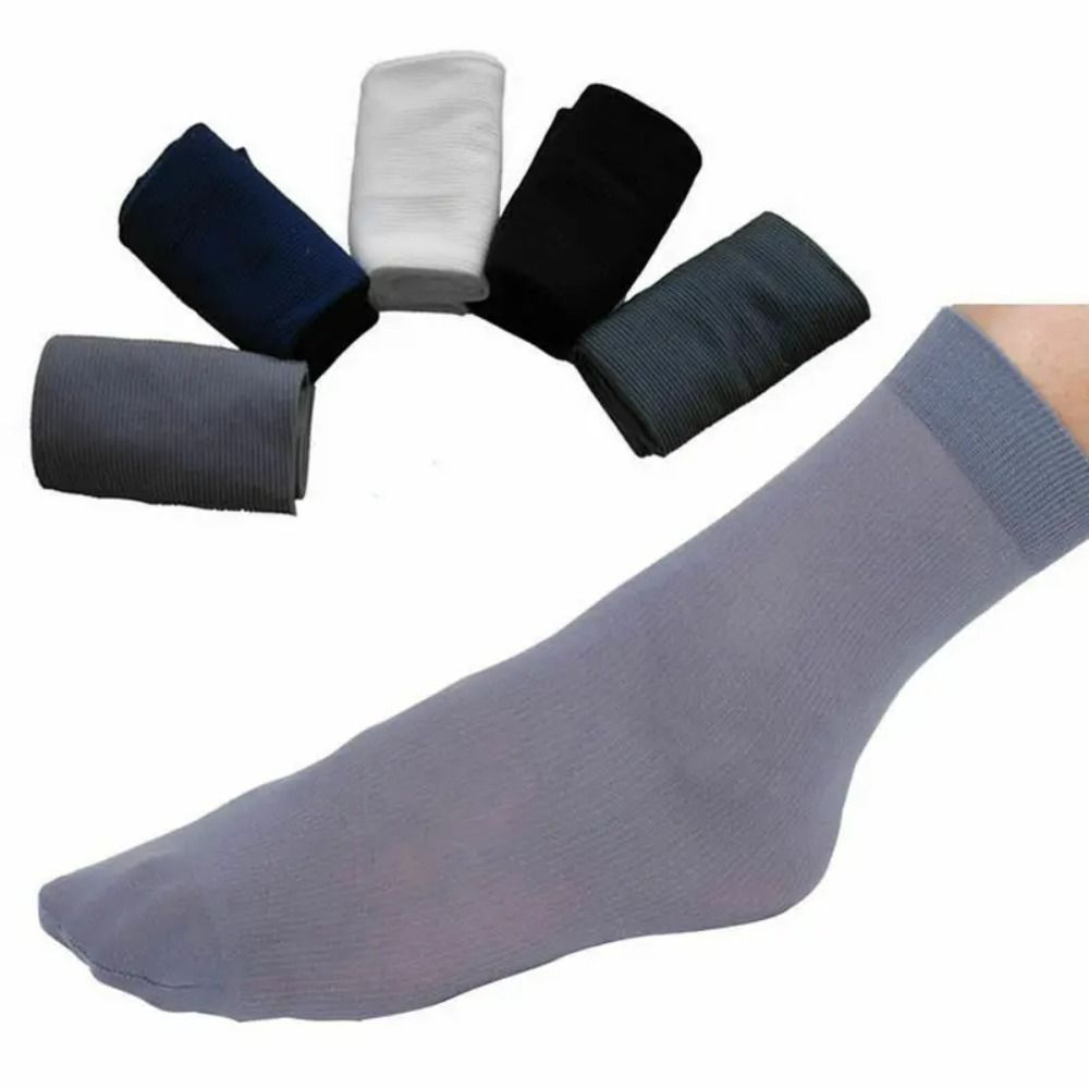 10pairs New Breathable Men Ice - Silk Sock Bamboo avaliação e preço