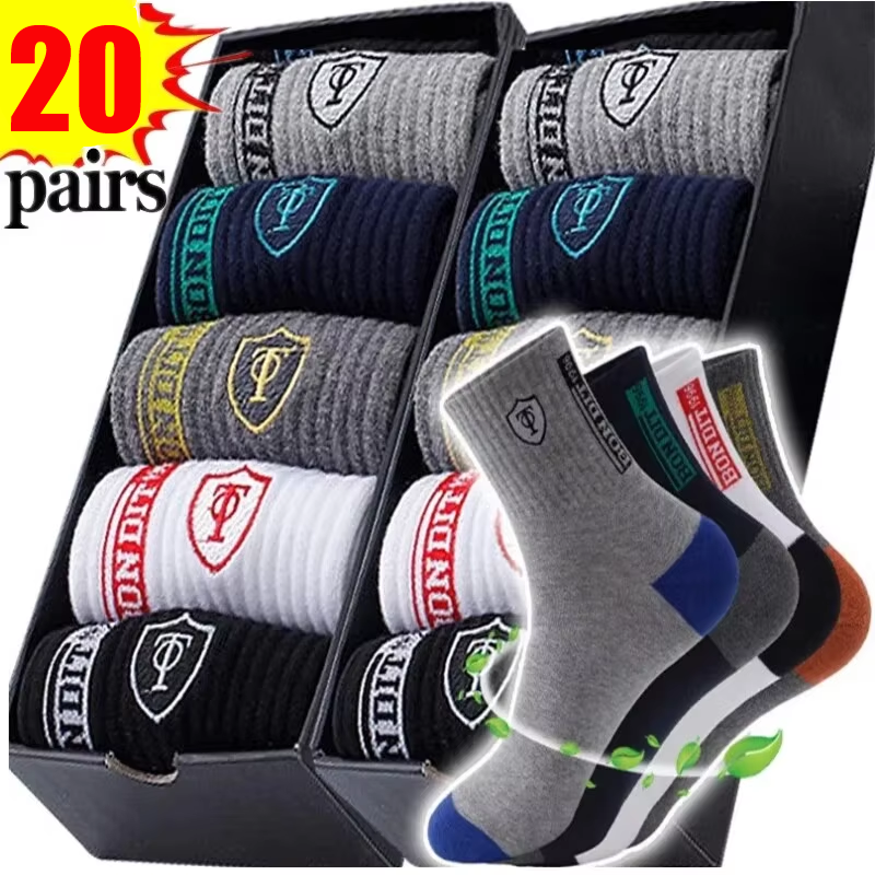 Men's 20-Pack Premium Thermal  - Cotton Crew Sock Pack avaliação e preço