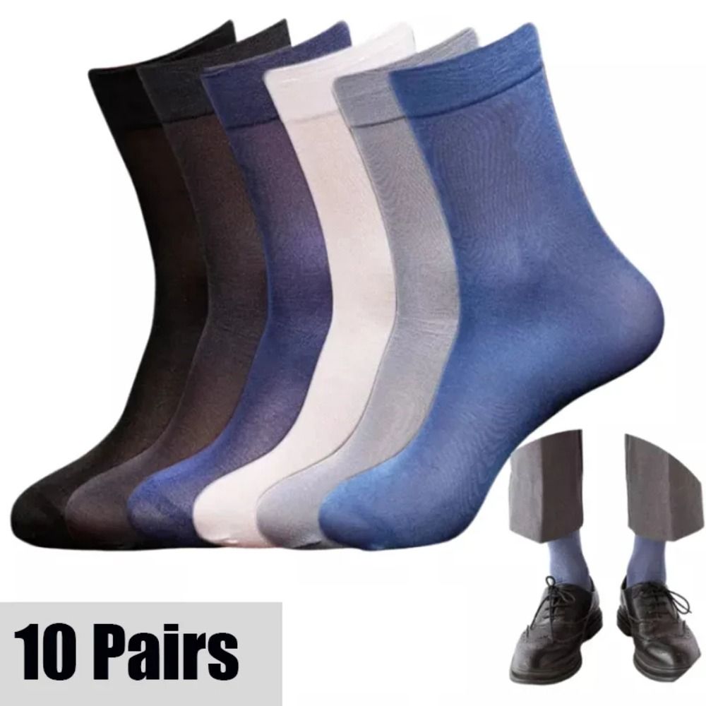 10pairs Men Ice Silk Socks Sum - Silk Sock Bamboo avaliação e preço