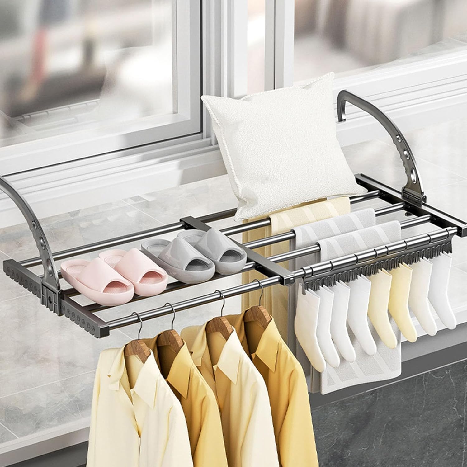 Heavy-Duty Foldable Radiator C - Sock Organizer Tray avaliação e preço