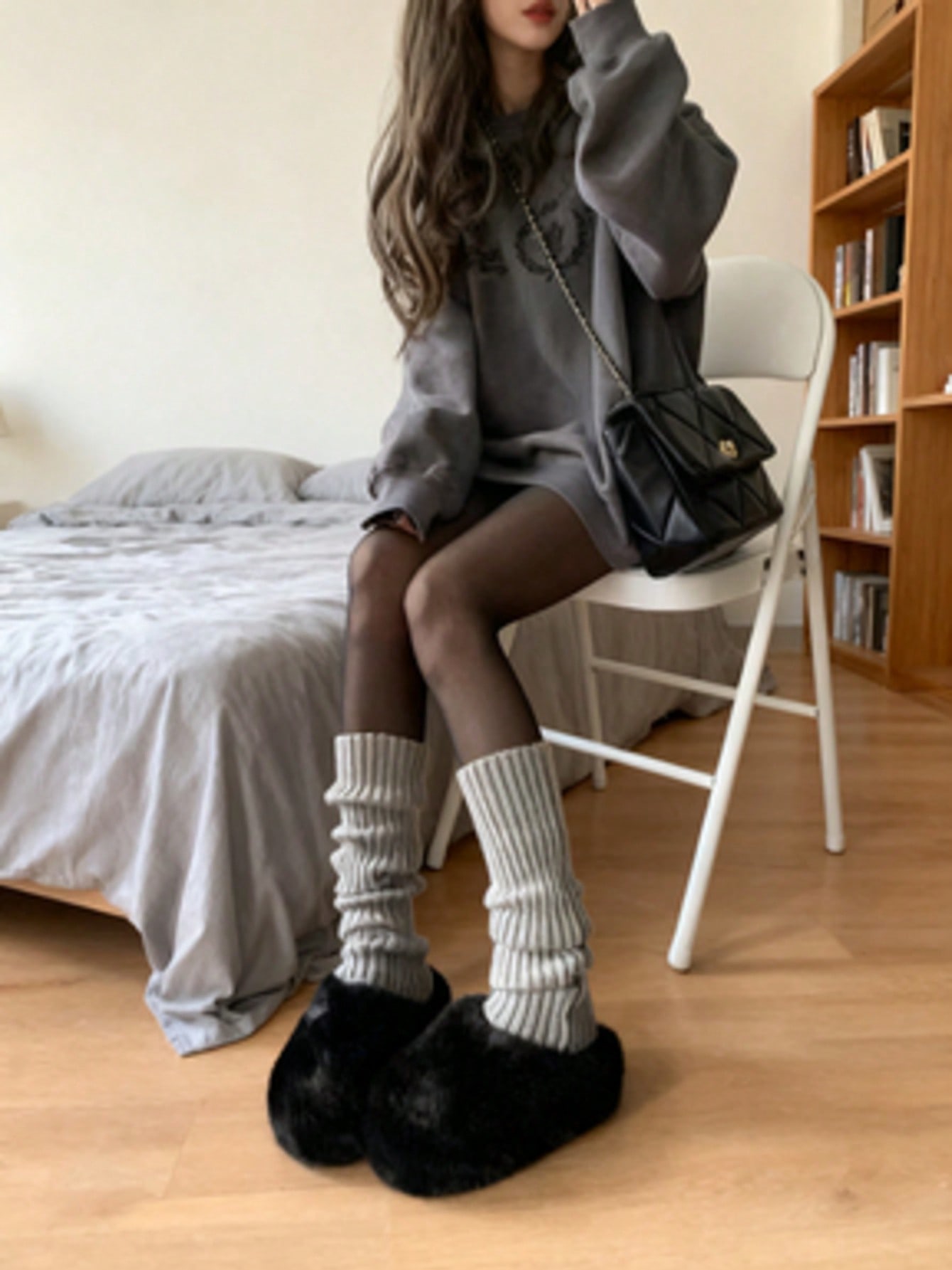 2pcs 70cm Extended Leg Warmers - Boot Sock Slouchy avaliação e preço