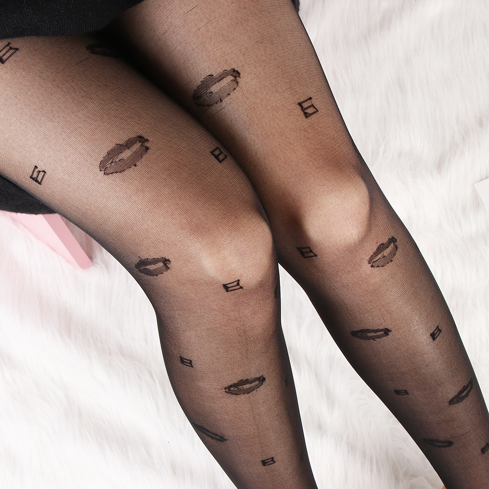 Sexy Women Love Dot Embroidery - Tights Pantyhose Sheer avaliação e preço