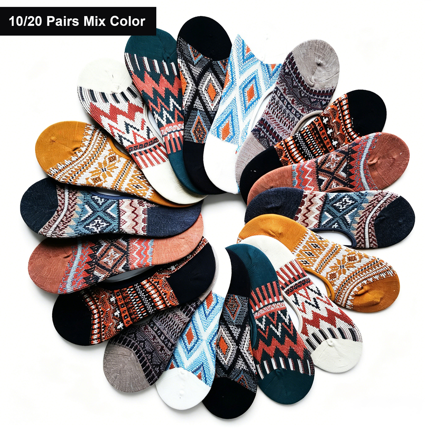 10/20 Pairs No Show Socks Men  - No Show Sock Women avaliação e preço