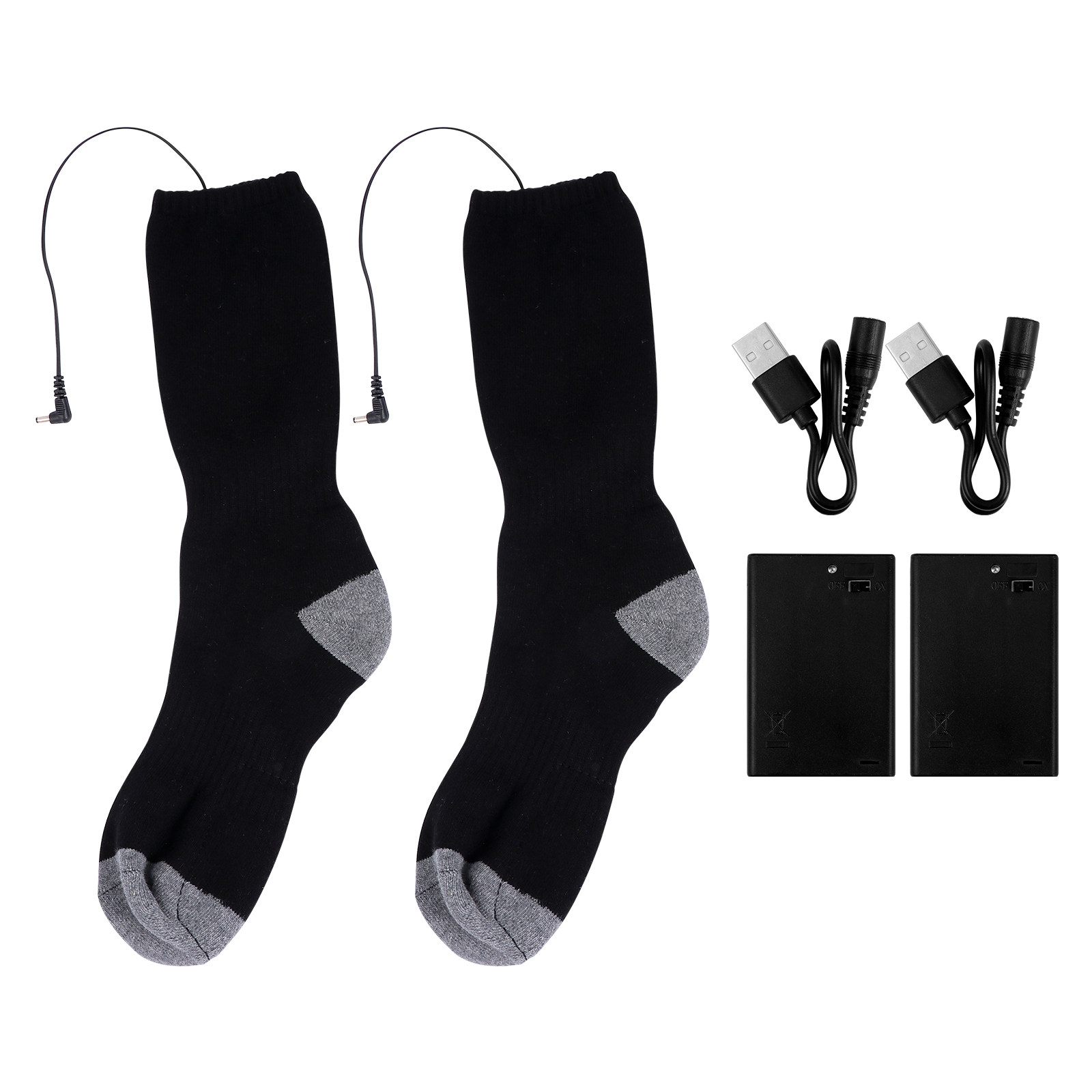 1Set USB Rechargeable Heated S - Thermal Sock Winter avaliação e preço