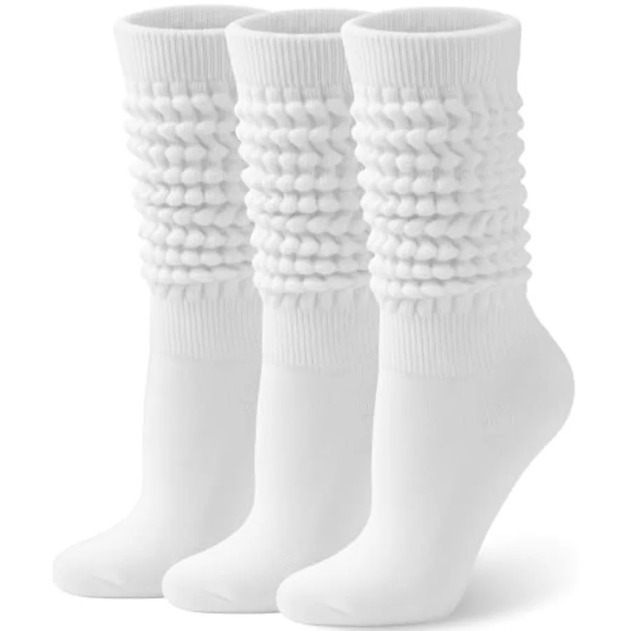 3Pairs Slouchy Socks for Women - Boot Sock Slouchy avaliação e preço