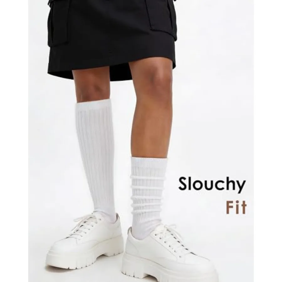 3Pairs Slouchy Socks for Women - Boot Sock Slouchy avaliação e preço