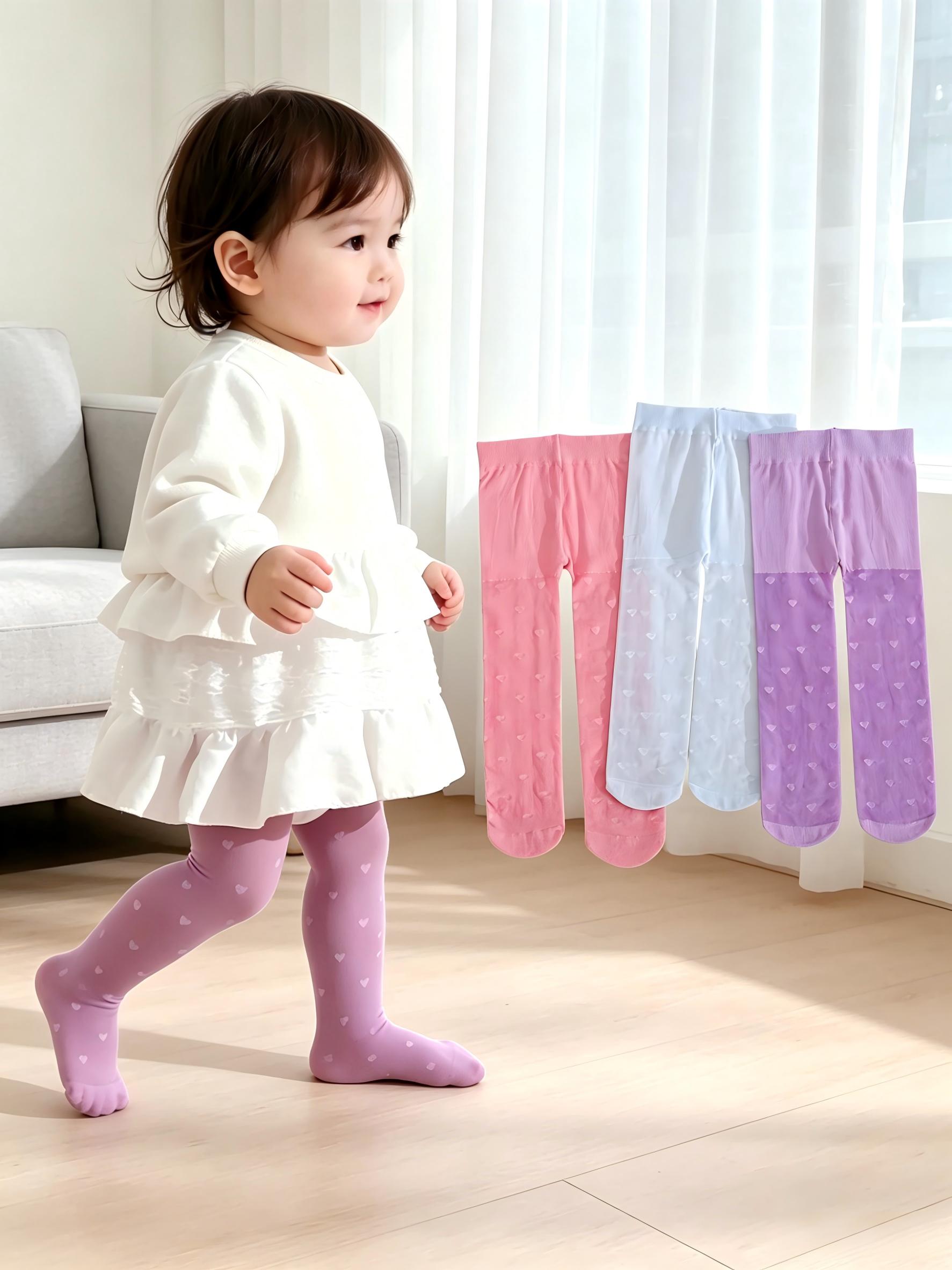 3 Pairs Toddler Girls Thin She - Tights Pantyhose Sheer avaliação e preço