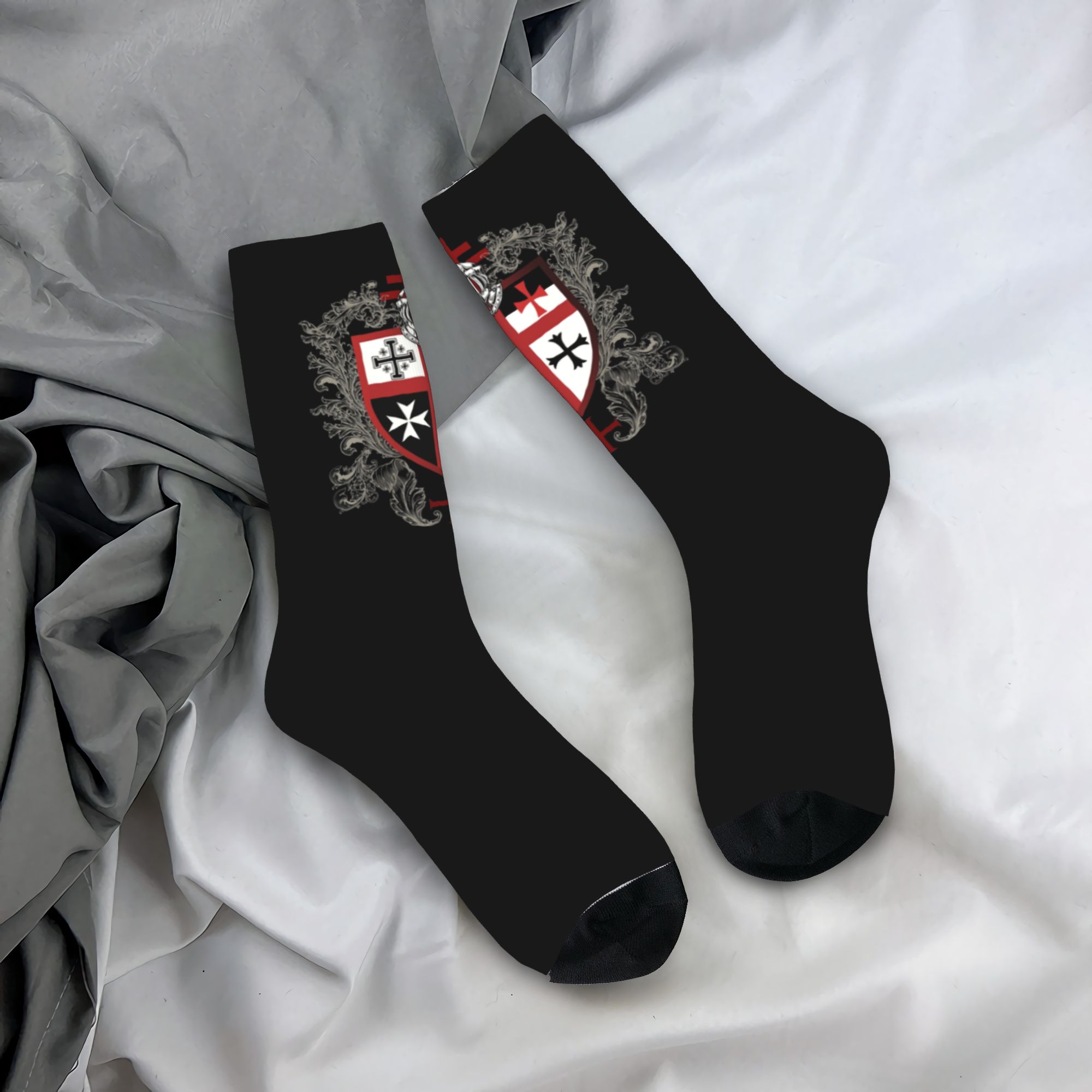 Custom Knights Templar Cross S - Dress Sock Men avaliação e preço